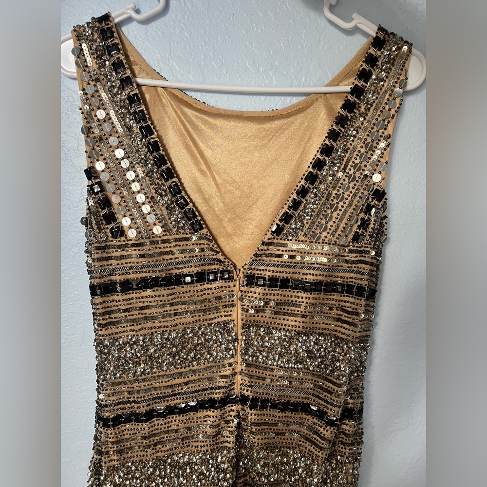 Cache Sequin Dress Size 4 - Picture 3 of 9